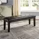 Haddigan Dark Brown Large Upholstered Dining Room Bench