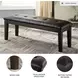 Haddigan Dark Brown Large Upholstered Dining Room Bench