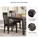 Haddigan Dark Brown Dining Upholstered Side Chair Set Of 2