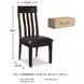 Haddigan Dark Brown Dining Upholstered Side Chair Set Of 2