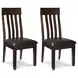 Haddigan Dark Brown Dining Upholstered Side Chair Set Of 2