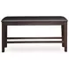 Haddigan Dark Brown Extendable Rectangular Counter Height Dining Room Set
