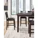 Haddigan Dark Brown 78" Extendable Rectangular Counter Height Dining Table