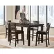 Haddigan Dark Brown 78" Extendable Rectangular Counter Height Dining Table