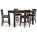 Haddigan Dark Brown 78" Extendable Rectangular Counter Height Dining Table