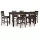 Haddigan Dark Brown 78" Extendable Rectangular Counter Height Dining Table