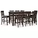 Haddigan Dark Brown 78" Extendable Rectangular Counter Height Dining Table