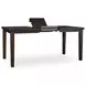 Haddigan Dark Brown Extendable Rectangular Counter Height Dining Room Set