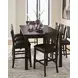 Haddigan Dark Brown 78" Extendable Rectangular Counter Height Dining Table