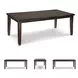 Haddigan Dark Brown Rectangular Extendable Dining Table