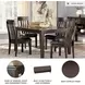 Haddigan Dark Brown Rectangular Extendable Dining Table