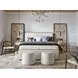 Voyage Ivory and White Oak Queen Upholstered Panel Bed
