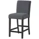 High Line Gray Upholstered Counter Height Chair Set of 2