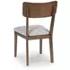 Lyncott Light Gray Upholstered Side Chair Set of 2