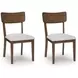 Lyncott Light Gray Upholstered Side Chair Set of 2