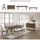 Lyncott Beige Upholstered Bench