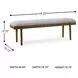 Lyncott Beige Upholstered Bench