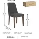 Lyncott Charcoal Dining Chair Set of 2