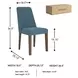 Lyncott Blue Dining Chair Set of 2