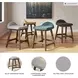 Lyncott Light Gray Bar Stool Set of 2