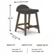 Lyncott Charcoal Counter Height Stool Set of 2