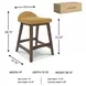 Lyncott Mustard Counter Height Stool Set of 2