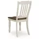 Mellintine Antique White and Brown Side Chair Set of 2