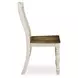 Mellintine Antique White and Brown Side Chair Set of 2