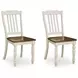 Mellintine Antique White and Brown Side Chair Set of 2