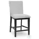 Neymorton Dark Grayish Brown Performance Fabric Bar Stool