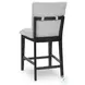 Neymorton Dark Grayish Brown Performance Fabric Bar Stool