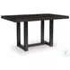 Neymorton Dark Grayish Brown 76" Counter Height Dining Table