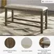 Moriville Beige Double Upholstered Bench