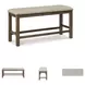 Moriville Beige Double Upholstered Bench