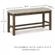 Moriville Beige Double Upholstered Bench