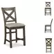Moriville Gray Upholstered Bar Stool Set of 2