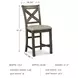 Moriville Gray Upholstered Bar Stool Set of 2