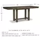 Moriville Grayish Brown Extendable Counter Height Dining Table
