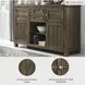 Moriville Grayish Brown Server