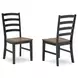 Wildenauer Brown And Black Side Chair Set Of 2