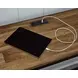 Wildenauer Deep Brown and Satin Black 4 Piece Counter Height Dining Set with USB Charging