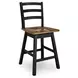 Wildenauer Deep Brown and Satin Black Extendable Rectangular Counter Height Dining Room Set
