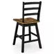 Wildenauer Deep Brown and Satin Black Extendable Rectangular Counter Height Dining Room Set