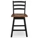 Wildenauer Brown and Black Swivel Counter Stool Set of 2