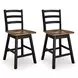 Wildenauer Brown and Black Swivel Counter Stool Set of 2