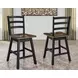 Wildenauer Brown and Black Swivel Counter Stool Set of 2
