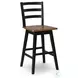 Wildenauer Brown And Black Swivel Bar Stool