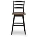Wildenauer Brown And Black Swivel Bar Stool