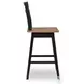 Wildenauer Brown And Black Swivel Bar Stool