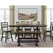 Wildenauer Deep Brown and Satin Black Extendable Rectangular Counter Height Dining Room Set